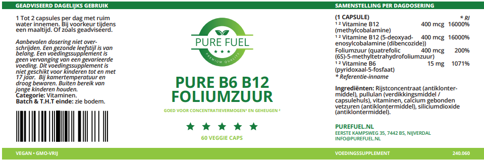 Pure B6, B12 & Foliumzuur