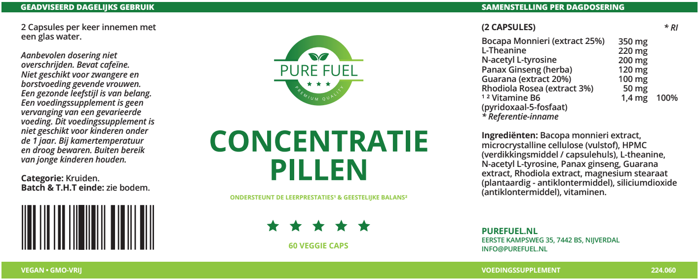 Concentratie Pillen